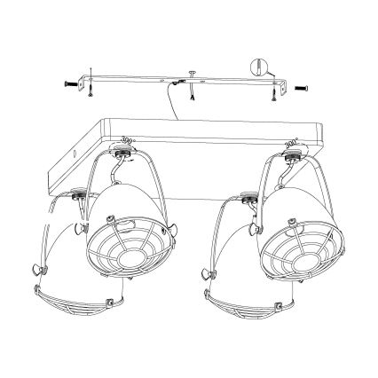 Eglo - Φωτιστικό σποτ 4xE14/40W/230V