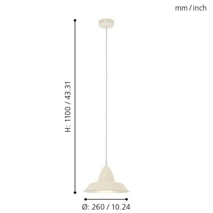 Eglo 49245 - Πολύφωτο AUCKLAND 1xE27/60W/230V