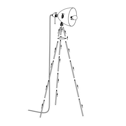 Eglo - Επιδαπέδιο φωτιστικό 1xE27/60W/230V