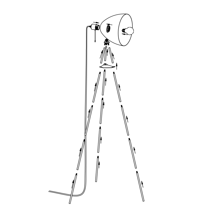 Eglo - Επιδαπέδια λάμπα 1xE27/60W/230V