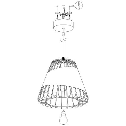 Eglo - Πολύφωτο σε σχοινί 1xE27/60W/230V