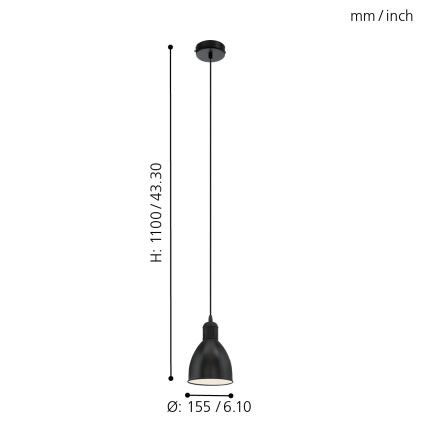 Eglo - Φωτιστικό οροφής 1xE27/60W/230V