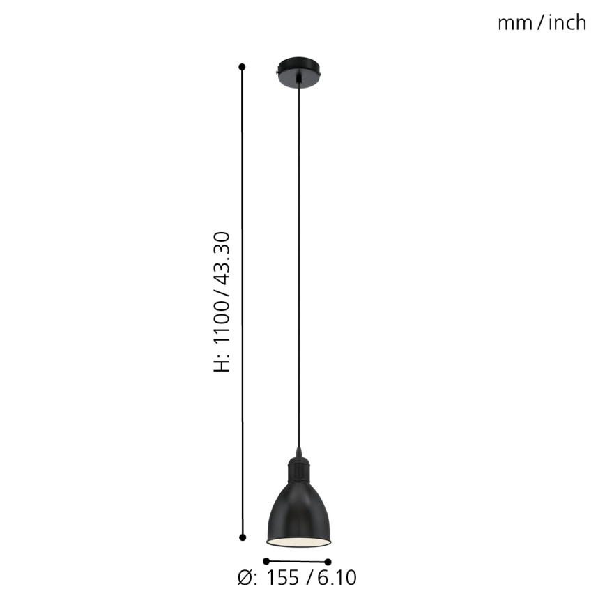 Eglo - Φωτιστικό οροφής 1xE27/60W/230V