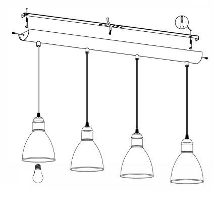 Eglo - Πολύφωτο 4xE27/60W/230V