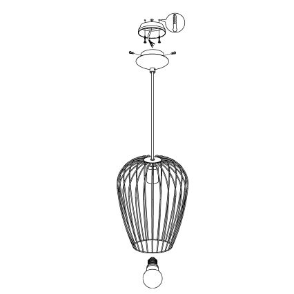 Eglo - Φωτιστικό οροφής 1xE27/60W/230V