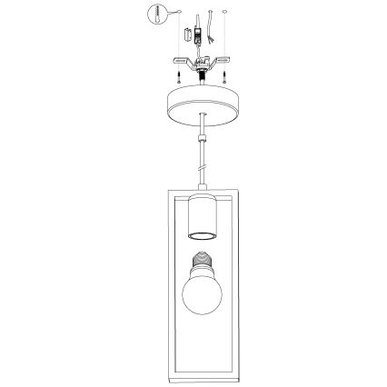 Eglo - Πολύφωτο σε σχοινί 1xE27/60W/230V