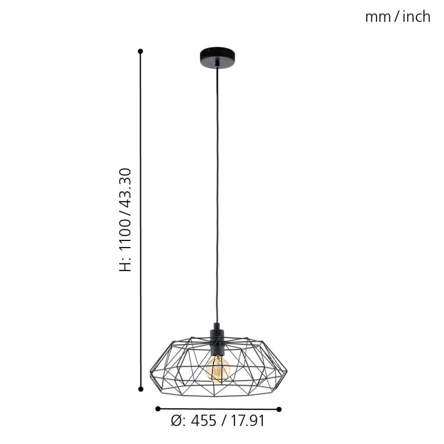 Eglo - Φωτιστικό οροφής 1xE27/60W/230V