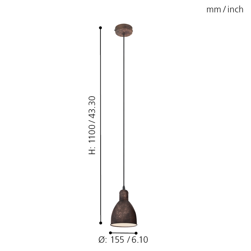 Eglo - Φωτιστικό οροφής 1xE27/60W/230V