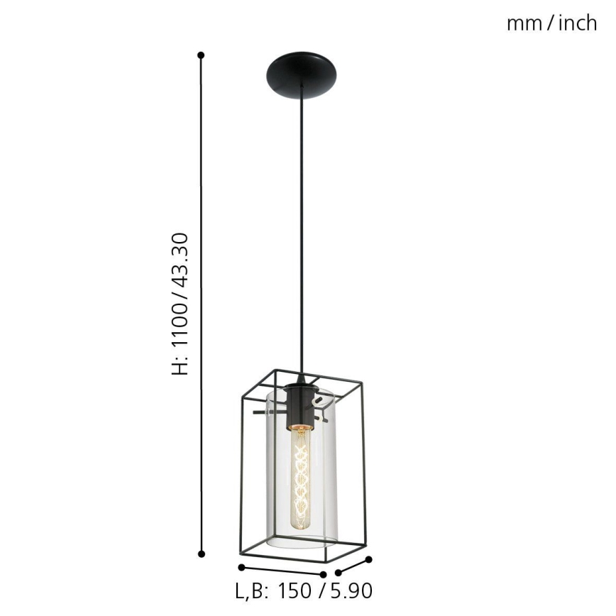 Eglo - Φωτιστικό οροφής 1xE27/60W/230V
