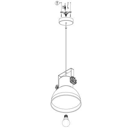 Eglo - Πολύφωτο σε σχοινί 1xE27/40W/230V