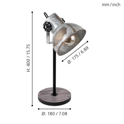 Eglo - Επιτραπέζια λάμπα 1xE27/40W/230V