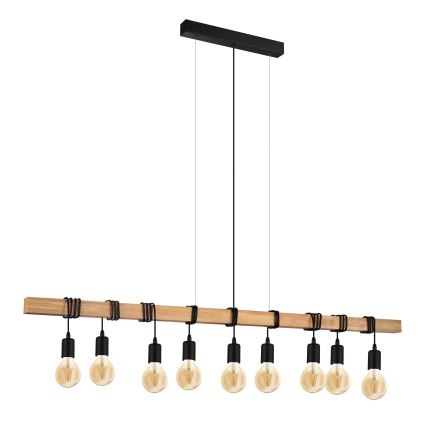 Eglo - Πολύφωτο σε σχοινί TOWNSHEND 9xE27/60W/230V