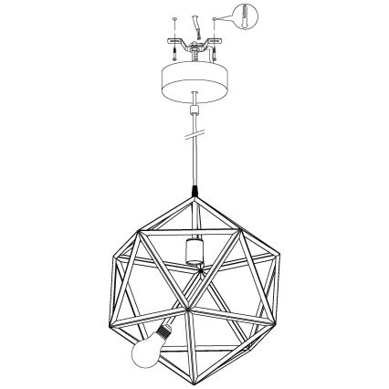 Eglo - Κρεμαστό φως 1xE27/60W/230V