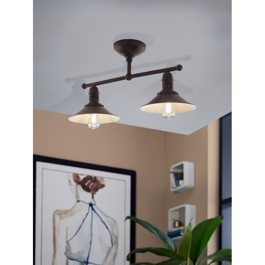 Eglo 49824 - Φωτιστικό οροφής σε ράβδο STOCKBURY 2xE27/60W