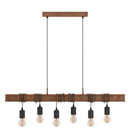 Eglo - Πολύφωτο σε σχοινί TOWNSHEND 6xE27/60W/230V