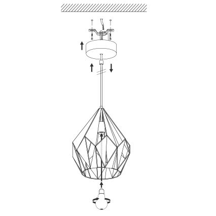 Eglo - Κρεμαστό φως 1xE27/60W/230V