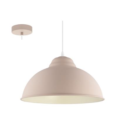 Eglo 54964 - Κρεμαστό φωτιστικό οροφής TRURO-P 1xE27/60W/230V ροζ