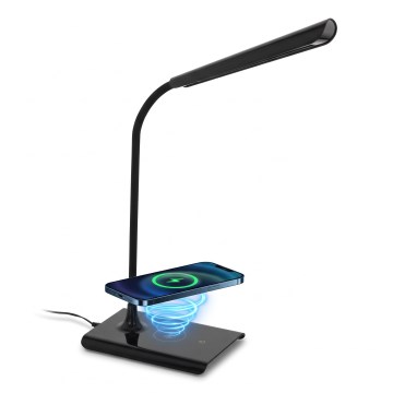 Eglo 55122 - LED ρυθμιζόμενο επιτραπέζιο φωτιστικό με ασύρματη φόρτιση LED/5,5W/230V μαύρο