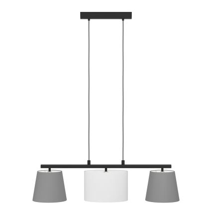 Eglo 55207 - Κρεμαστό φωτιστικό οροφής ALMEIDA 3xE14/25W/230V γκρι