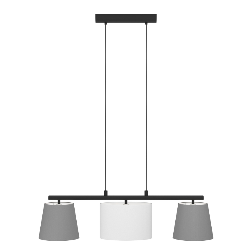 Eglo 55207 - Κρεμαστό φωτιστικό οροφής ALMEIDA 3xE14/25W/230V γκρι