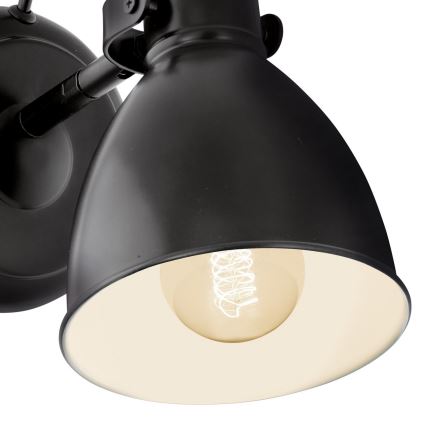 Eglo 55261 - Επιτοίχιο φωτιστικό PRIDDY 1xE27/40W/230V μαύρο