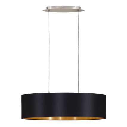 Eglo 55266 - Κρεμαστό φωτιστικό οροφής MASERLO 2xE27/60W/230V μαύρο