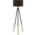 Eglo 55291 - Επιδαπέδιο φωτιστικό BIDFORD 1xE27/60W/230V μαύρο/καφέ