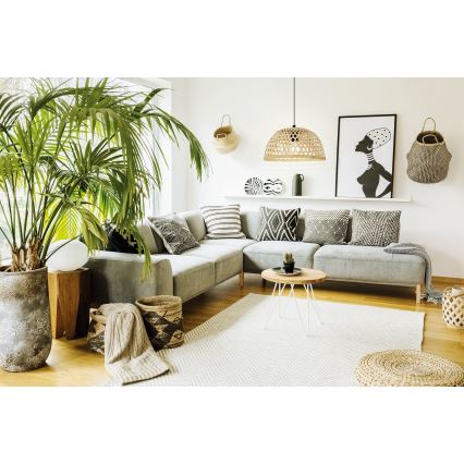 Eglo 55695 - Κρεμαστό φωτιστικό οροφής CLAVERDON 1xE27/40W/230V διάμετρος 37 cm μπεζ