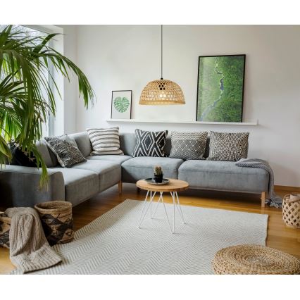 Eglo 55695 - Κρεμαστό φωτιστικό οροφής CLAVERDON 1xE27/40W/230V διάμετρος 37 cm μπεζ