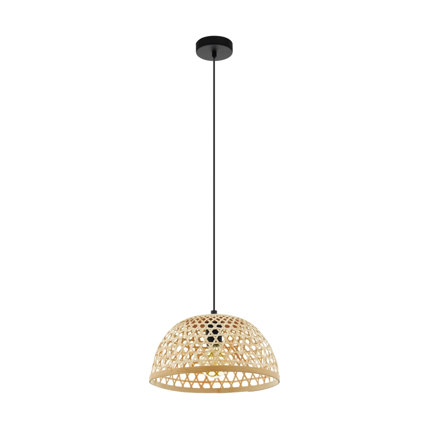 Eglo 55695 - Κρεμαστό φωτιστικό οροφής CLAVERDON 1xE27/40W/230V διάμετρος 37 cm μπεζ