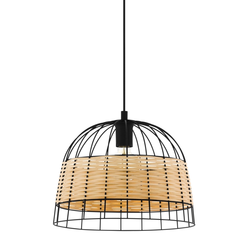 Eglo 55709 - Κρεμαστό φωτιστικό οροφής ANWICK 1xE27/40W/230V rattan