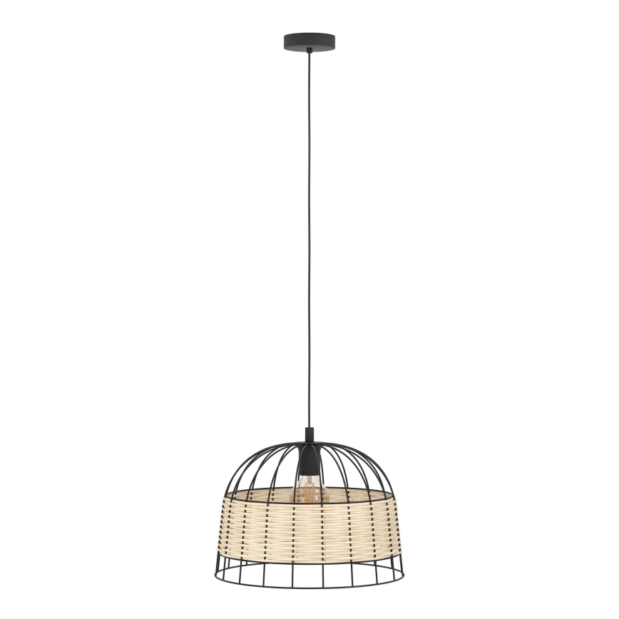 Eglo 55709 - Κρεμαστό φωτιστικό οροφής ANWICK 1xE27/40W/230V rattan