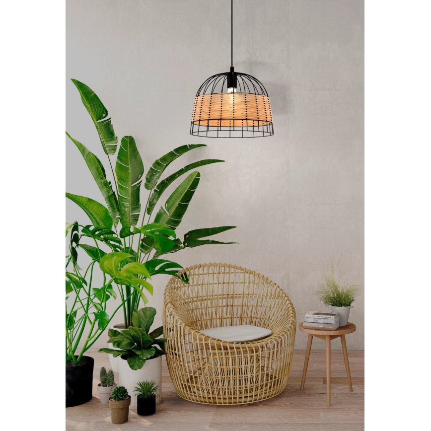 Eglo 55709 - Κρεμαστό φωτιστικό οροφής ANWICK 1xE27/40W/230V rattan