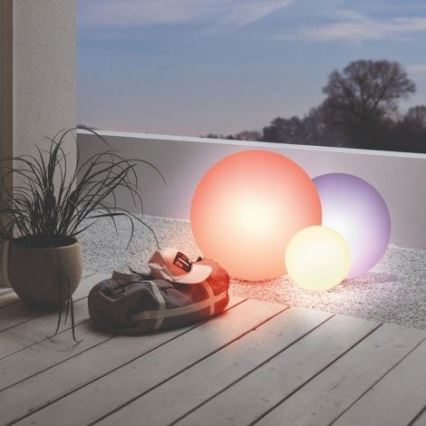 Eglo 55784 - Εξωτερικό φωτιστικό LED RGBW MONTEROLO-C 1xE27/9W/230V IP65 διάμ. 39 εκ. με τηλεχειριστήριο