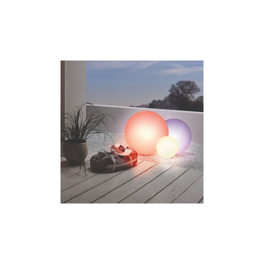 Eglo 55784 - LED RGBW Φωτιστικό εξωτερικού χώρου MONTEROLO-C 1xE27/9W/230V IP65 διάμετρος 39 cm + τηλεχειριστήριο
