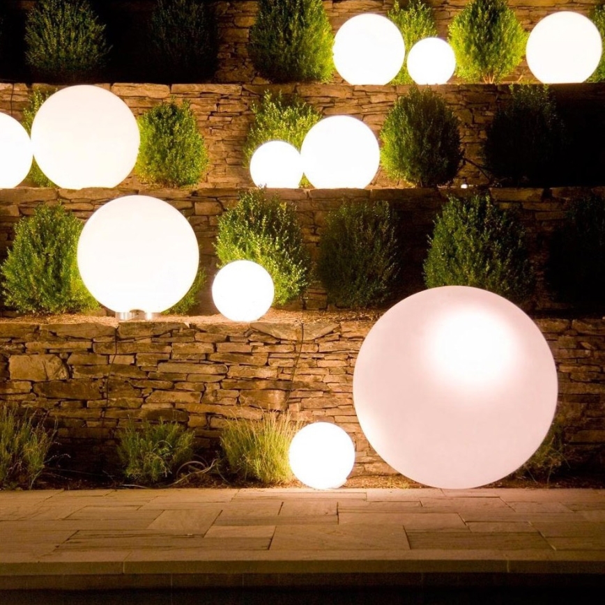 Eglo 55788 - LED RGBW Λάμπα εξωτερικού χώρου MONTEROLO-C 1xE27/9W/230V 2700-6500K IP65 διάμετρος 50 cm + τηλεχειριστήριο
