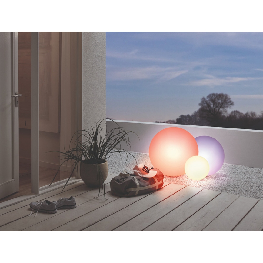 Eglo 55788 - LED RGBW Λάμπα εξωτερικού χώρου MONTEROLO-C 1xE27/9W/230V 2700-6500K IP65 διάμετρος 50 cm + τηλεχειριστήριο