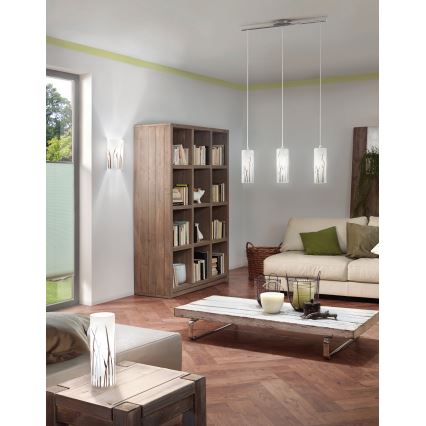 Eglo 55807 - LED Επιτραπέζιο φωτιστικό 1xE14/5,5W/230V λευκό/γυαλισμένο χρώμιο