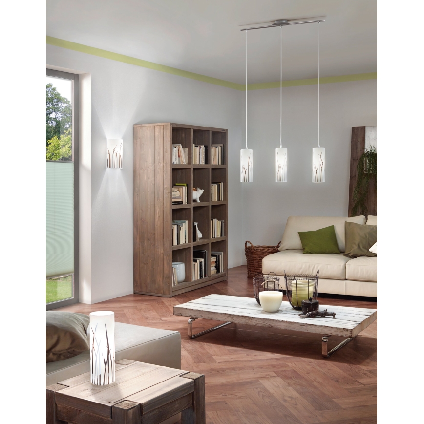 Eglo 55807 - LED Επιτραπέζιο φωτιστικό 1xE14/5,5W/230V λευκό/γυαλισμένο χρώμιο