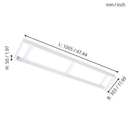 Eglo - Πλαίσιο για πάνελ οροφής 1205x303mm