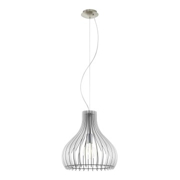 Eglo 61915 - Κρεμαστό φωτιστικό οροφής TINDORI 1xE27/60W/230V διάμετρος 38 cm λευκό