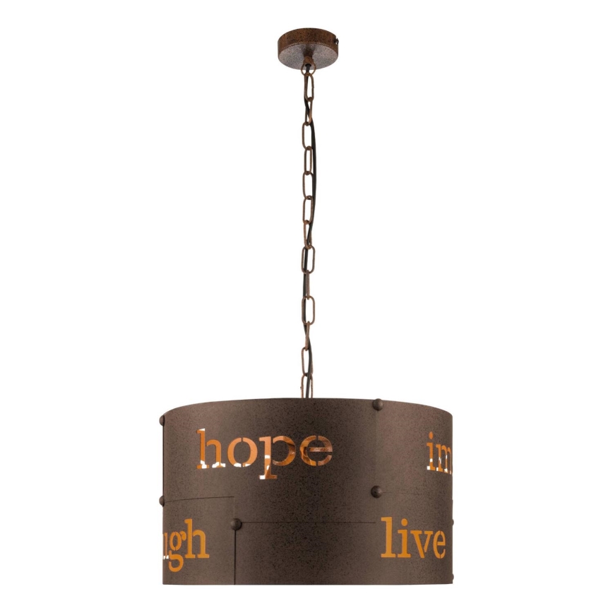 Eglo 62331 - Κρεμαστό φωτιστικό οροφής COLDINGHAM PRO 3xE27/60W/230V καφέ