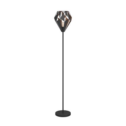 Eglo 62838 - Επιδαπέδιο φωτιστικό CARLTON PRO 1xE27/60W/230V μαύρο