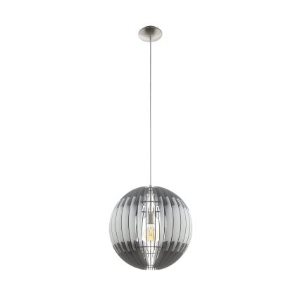 Eglo 63256 - Κρεμαστό φωτιστικό με καλώδιο OLMERO PRO 1xE27/60W/230V Ø 40 cm γκρι/λευκό