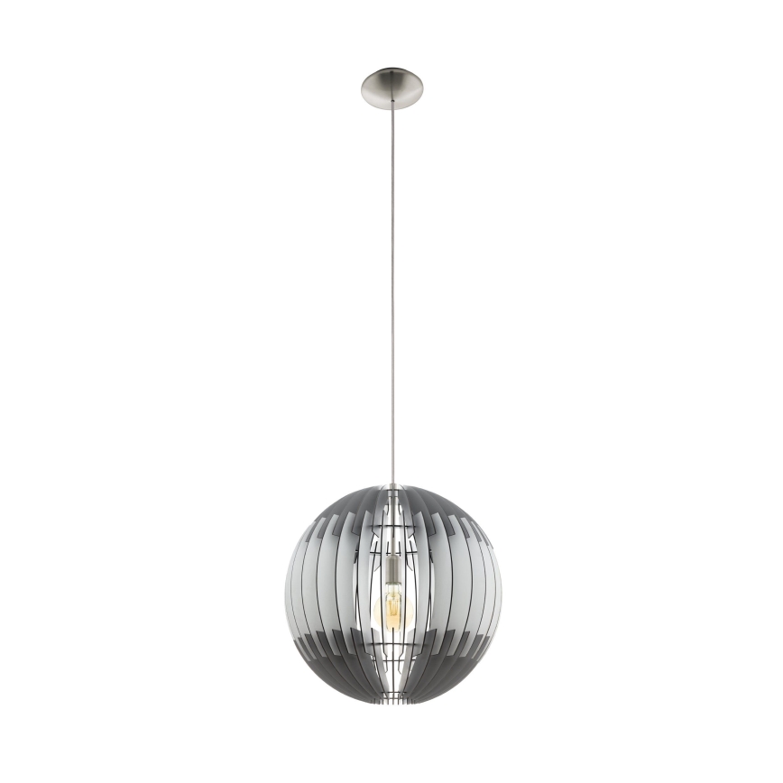 Eglo 63256 - Κρεμαστό φωτιστικό με καλώδιο OLMERO PRO 1xE27/60W/230V Ø 40 cm γκρι/λευκό