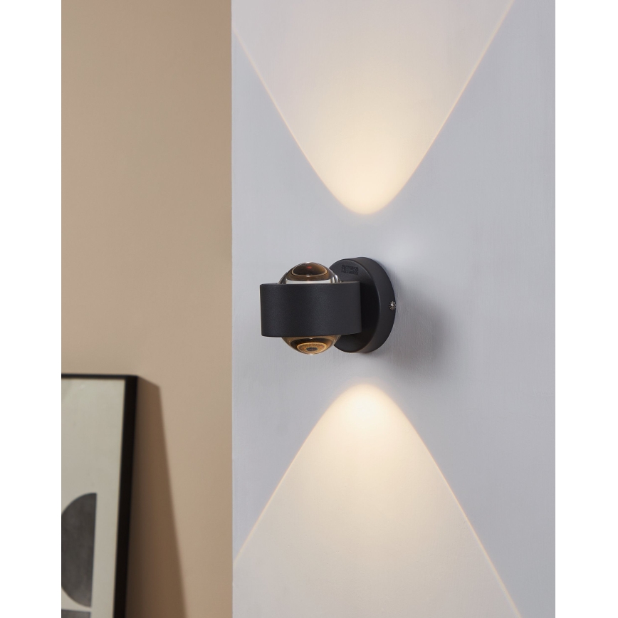 Eglo 64496 - Επιτοίχιο φωτιστικό LED ONO PRO 2xLED/2,5W/230V ανθρακί