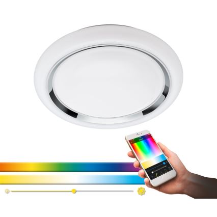 Eglo 64529 - LED RGBW Dimmable φωτιστικό οροφής CAPASSO-C LED/17W/230V λευκό