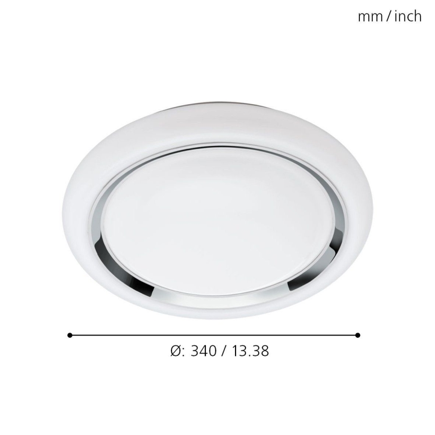Eglo 64529 - LED RGBW Dimmable φωτιστικό οροφής CAPASSO-C LED/17W/230V λευκό