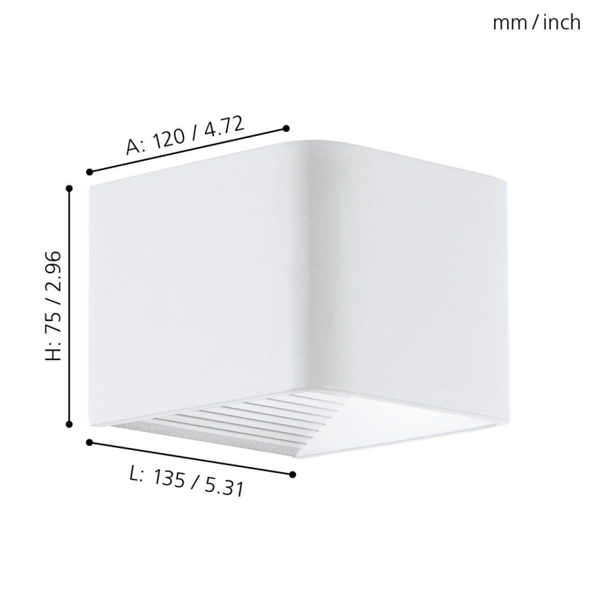 Eglo 65043 - Επιτοίχιο φωτιστικό εξωτερικού χώρου LED DONINNI PRO LED/5W/230V IP44 λευκό