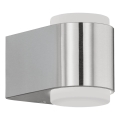 Eglo 65054 - Επιτοίχιο φωτιστικό εξωτερικού χώρου LED BRIONES PRO 2xLED/3W/230V IP44 γυαλιστερό χρώμιο